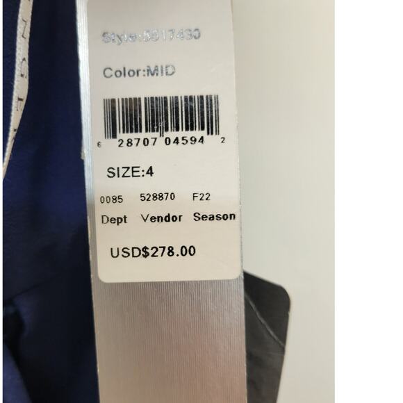 Kay Unger Raven Stretch Crepe Midi-Dress Size 4 New - Picture 7 of 12